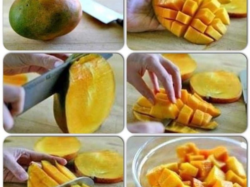 Как можно подать нарезанный манго