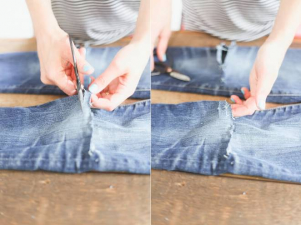 Как сделать дырочки в джинсах