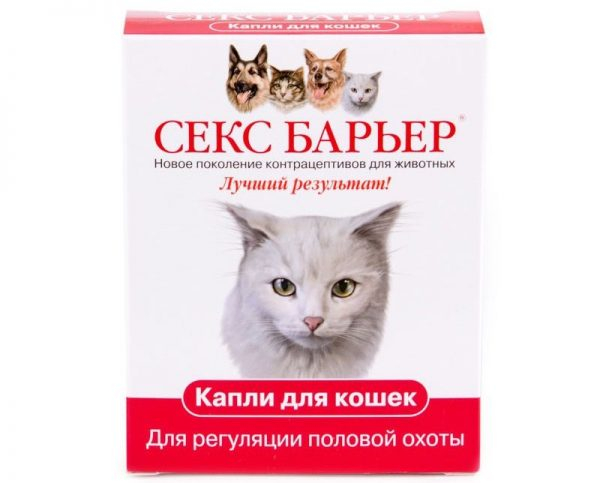 Препарат Sex Barrier для кошек и кошек: состав, применение и аналоги