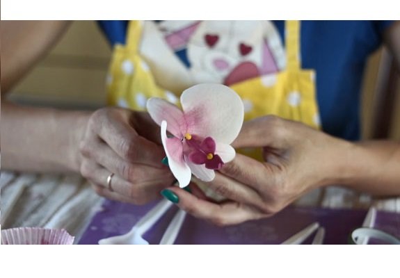 Красивые орхидеи из сахарной мастики: правила изготовления